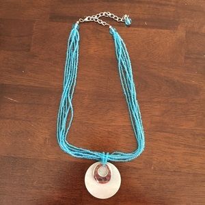 Aqua Beaded Necklace